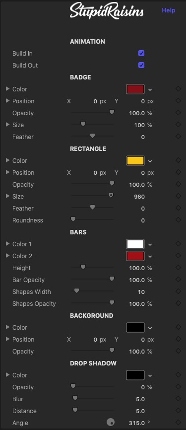 Sale Pop Parameters