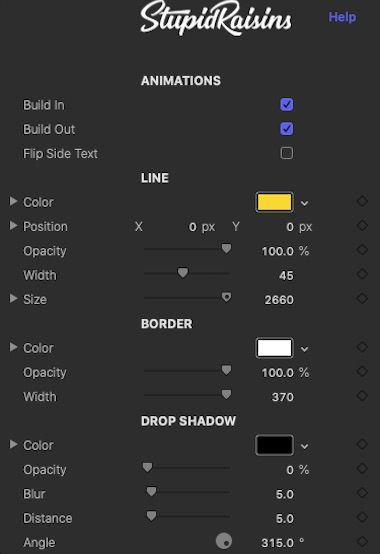 Paragraph Pop Parameters